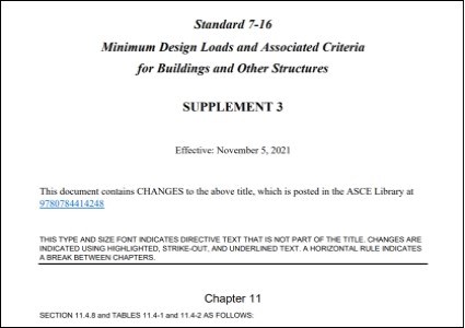 ASCE 7 supplements