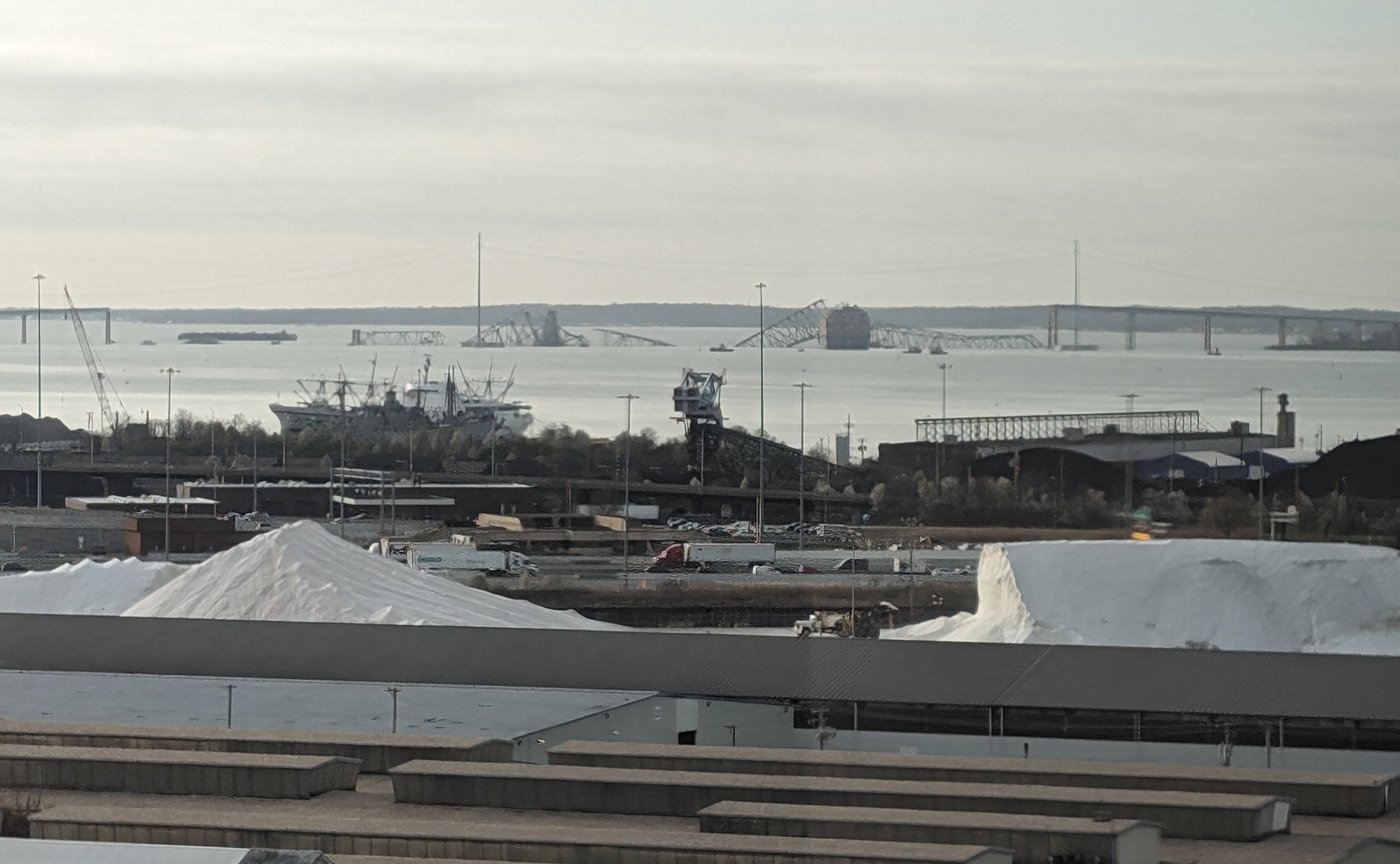 photo of Francis Scott Key Bridge aftermath