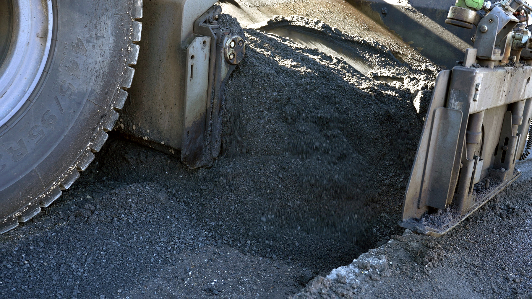 closeup view of the asphalt